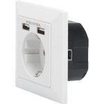 Digitus ohutuspesad DA-70613, 2 USB, 5V, 2.1A, 250V, 2P+E, &uuml;lekoormuse kaitse, l&uuml;hise kaitse