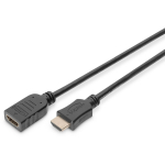 Digitus HDMI High Speed pikenduskaabel AK-330201-050-S, 5m, 28 AWG, Type A M/F, HDMI emane (A) - isane (A), must