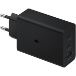 Samsung Trio EP-T6530NBEGEU laadija, 65W, 2xUSB-C, 1xUSB-A, 100/240V, 20V, 5V, 3A, must