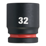 SHOCKWAVE&trade; IMPACT DUTY TRIECIENIZTURĪGAS UZGRIEŽŅU MUCIŅAS, 32 MM 3/4" IMPACT SOCKET STD - 1PC, 4932480369 MILWAUKEE