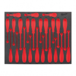 TUK&Scaron;I PUTU IELIKTŅI TĒRAUDA UZGLABĀ&Scaron;ANAI, EMPTY 23 PC TRILOBE SCREWDRIVER FOAM INSERT, 4932493668 MILWAUKEE