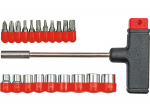 Toya T-BAR kruvikeeraja 65100, 21, taseme, Phillips (PH), Torx, raginaga, otsikutega, teleskoop