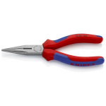 Snipe Nose Side Cutting Pliers, Knipex, 25 02 160 SB, 160 mm, melna atramentizēta virsma, polēta galva, multi-komponentu rokturi