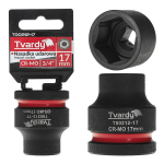 Impact socket Tvardy T00212-17 3/4" 6PT 17mm CR-MO