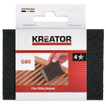 Vahtlihvimisklots G80, KREATOR, KRTH50202, 100 mm x 70 mm x 24 mm