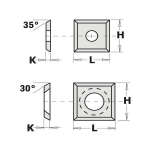 Varunuga 12X12X1.5 35&deg;, CMT, 790.120.00