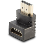 Lindy HDMI-st HDMI adapter 41085, must, 90 kraadi nurk, 0.015 kg