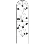 Besk Dekoratiivne metallv&otilde;re 9154526, 43x162cm, vertikaalne tugi, kaarjas profiil, must v&auml;rv