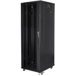 Lanberg Vaba seisev rack 19" 37U FF01-6837-12B, 600mm, 800mm, 800kg, 4 ventilaatorit, Karastatud klaas, Teras