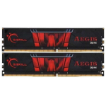 G.Skill Aegis DDR4 m&auml;lu moodul, F4-2666C19D-16GIS, 16 GB, 2 x 8 GB, 2666 MHz, CL19, 1,35 V, UDIMM, kahekordne kanal