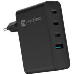 Natec Laadija NUC-2234, 100W, 110-240V, 5A, 20V, 3xUSB-C, 1xUSB-A, kiire laadimine, 4 seadet