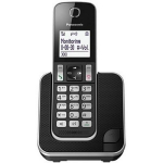 Panasonic Juhtmevaba telefon KX-TGD 310 PDB BLACK, must, 20h, 250h, 120 numbrit, 10 kiirvalikut, DECT, intercom