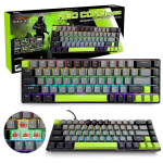Media-Tech Mehaaniline klaviatuur 60% RED CORE MX60 MT1260, 68 nuppu, USB-C, 25 nupu anti-ghosting, RGB taustvalgustus