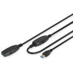 Digitus aktiivne USB 3.0 pikenduskaabel DA-73106, 15 m, 5 Gbps, USB A kuni USB A, LED oleku indikaator, aktiivne kaabel
