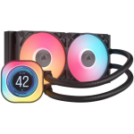 Corsair Vedelik CPU Jahuti TITAN 240 RX LCD CW-9061022-WW, 240 mm, 10.4-73.5 cfm, 300-2100 rpm, 2 ventilaatorit