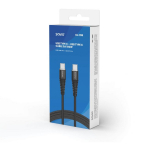 Savio CL-159 USB-kaabel, 1 m, USB 2.0, USB C - USB C, must, 480 Mbit/s, 2.1 A