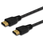 Savio CL-05 HDMI-kaabel, 2m, HDMI 1.4, 4096x2160, 2160p, HEC, ARC, DTS-HD, Dolby TrueHD, 30 AWG, 5.5mm, must, kullatud pistikud