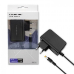 Qoltec 51034 toiteadapter, 19 W, 220-240 V, 9 V, 2.1 A, 1.7 m, must, kaitse