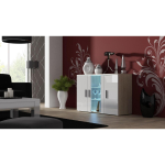 Cama Meble SOHO S7 SOHOKOM DS/BI, 1200mm, 410mm, 800mm, 3 ust, 4 riiulit, sonoma tamm, valge, matt, l&auml;ikiv