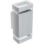 Seinavalgusti NESSA, GU10, 2x50W, IP54, AC220-240V, hall; LD-NESSAGU10D-80 GTV