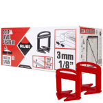 Plaadivahedetailid DELTA CLIPS 1/8";, (3mm) 6-15mm, 2400 tk.; 2869 RUBI