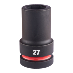 SHOCKWAVE&trade; IMPACT DUTY TRIECIENIZTURĪGAS UZGRIEŽŅU MUCIŅAS, 27 MM 1" IMPACT SOCKET DEEP - 1PC, 4932480424 MILWAUKEE