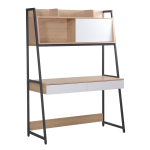 Rakstāmgalds STUDY ar plauktu 124x54xH171cm, ozols/balts 40844