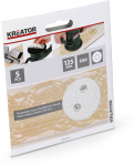 Ringliivapaber &Oslash; 125mm, G80, 5 tk, KREATOR, KRT230555, Karedus (P): 80, Augud: 8
