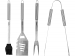 Yato BBQ SET 4PCS YG-20110, 4 tk, 430 roostevaba teras, 1.5 mm, tangid, spaatel, kahvel, pintsel