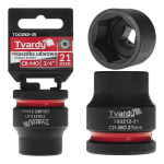 Impact socket Tvardy T00212-21 3/4" 6PT 21mm CR-MO