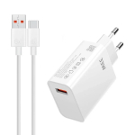 Universaalne USB laadija USB kuni USB-C kaabliga 33W telefoni ja tahvelarvuti laadimiseks valge BHR9956EU Xiaomi