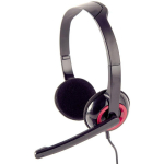 Gembird peakomplekt MHS-002 20-20000 Hz, 32 &Omega;, 105 dB, 3.5 mm, kokkupandav mikrofon, suletud akustika, must/punane