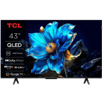 Tcl teler 43T69C 43" 4K Ultra HD, LCD, 3840 x 2160, PPI 3400, 350 cd/m&sup2;, nutikas TV, Wi-Fi, Bluetooth, 3 HDMI, 2 k&otilde;larit
