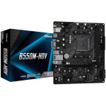 Asrock Emaplaat B550M-HDV, 6 toitefaasi, DDR4 4733+, 1 PCIe 4.0 x16, 1 PCIe 3.0 x1, 3 graafika v&auml;ljundit, 7.1 CH heli, 4 SATA3