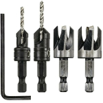 Dewalt Plug Cutter ja Countersink komplekt 4 tk., 2 Plug Cutter: Nr.8, Nr.10, 2 Countersink: Nr.8, Nr.10, Hex, 0.35kg