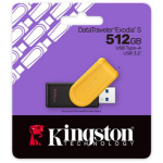 Kingston USB Flash Drive | DataTraveler Exodia S | 512 GB | USB Type-A | Black/Yellow