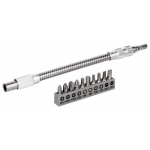 Bosch Tarvikud 2608522376 bitikomplekt, 200mm, 10 bitti: PZ2, PH1, PH2, PH3, Hex4, Hex5, T20, T25, SL 0.6x4.5, SL 0.8x5.5