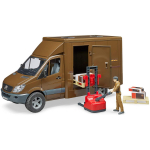 Bruder Mercedes-Benz Sprinter UPS BR-02678, 45.4cm, 22cm, 17cm, 1:16, pruun v&auml;rv, m&auml;ngu buss, 7a+, v&auml;ikesed osad