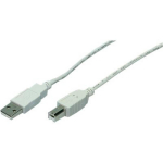 Logilink USB 2.0 A kuni USB 2.0 B kaabel CU0007, 1.8 m, 480 Mbit/s, Mees/Mees, hall, topeltvarjestatud