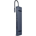 Gembird Adapter A-CM-COMBO10-01, 0.15 m, 2xUSB/SD/MicroSD/3.5mm/RJ-45/VGA/HDMI/USB-C, hall v&auml;rv.