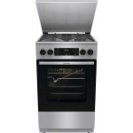 Gorenje GKS5C71XF vabaltseisev pliit ahjuga, 70L, 4 gaasip&otilde;letit, 1000/3000/1900/1900W, LED-ekraan, taimer, AquaClean