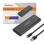 Qoltec 50312 SSD korpus, M.2, PCIe, USB Type-C, USB 2.0/3.0, must