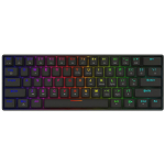 Savio BLACKOUT X2 BROWN mehaaniline klaviatuur, 61 klahvi, Outemu Brown, 60%, RGB, USB, juhtmega, kuumsvahetatav