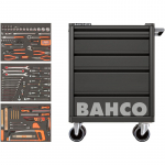 T&ouml;&ouml;riistakapp E72, 5 sahtlit, 158 tk, BASIC BAHCO