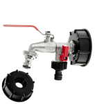 IBC set - S60x6 adaptor + 1/2" tap with two 3/4" external threads + two hose couplings G70191 GEKO