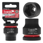 Impact socket Tvardy T00212-19 3/4" 6PT 19mm CR-MO