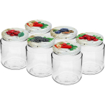 580 ml keeratava kaanega purk &Oslash;82/6, 6 tk BROWIN 132584, klaas, 9.4x9.4x11 cm