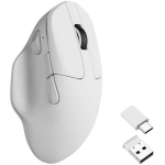 Keychron optiline hiir M7-A3, 26000 DPI, 5 nuppu, Bluetooth 5.1, 2.4 GHz, 600 mAh aku, valge