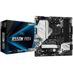 Asrock Emaplaat B550MPRO4, AM4, 128 GB, 4 DIMM, 3 M.2, 6 SATA3, 2 USB 3.2 Gen2, 7.1 CH HD Audio, RGB