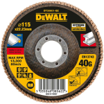 Dewalt Flap Disc DT30601-QZ 115 mm 40G, 1 tk, 0-15&deg; lihvimiseks, vastupidav tsirkooniumoksiidi teras